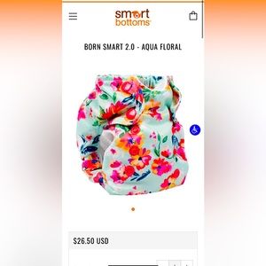 Smart bottoms newborn diaper, washed and used once.